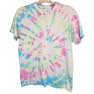 Hanes ComfortSoft 100% Cotton Tie Dye Short Sleeve Shirt Casual Strretwear M